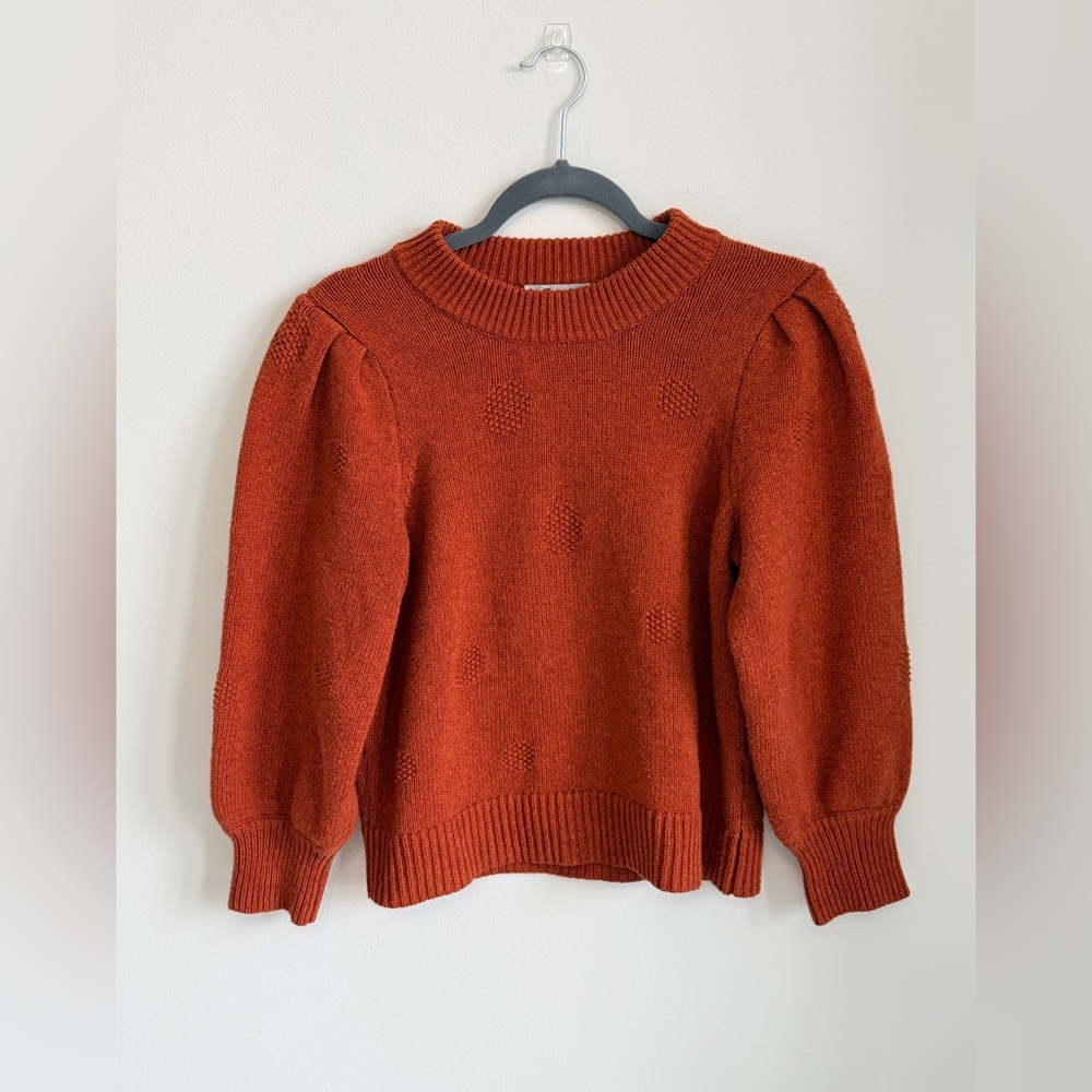 Madewell Rust 3/4 sleeve Sweater